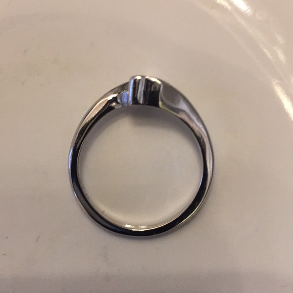 Stamped 925 Silver .5 ct Sapphire heart Size8 RING - Picture 4 of 5